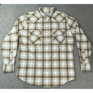Big Mac Work Wear Vintage Plaid Men's Button Up Long Sleeve Shirt Size‎ Large